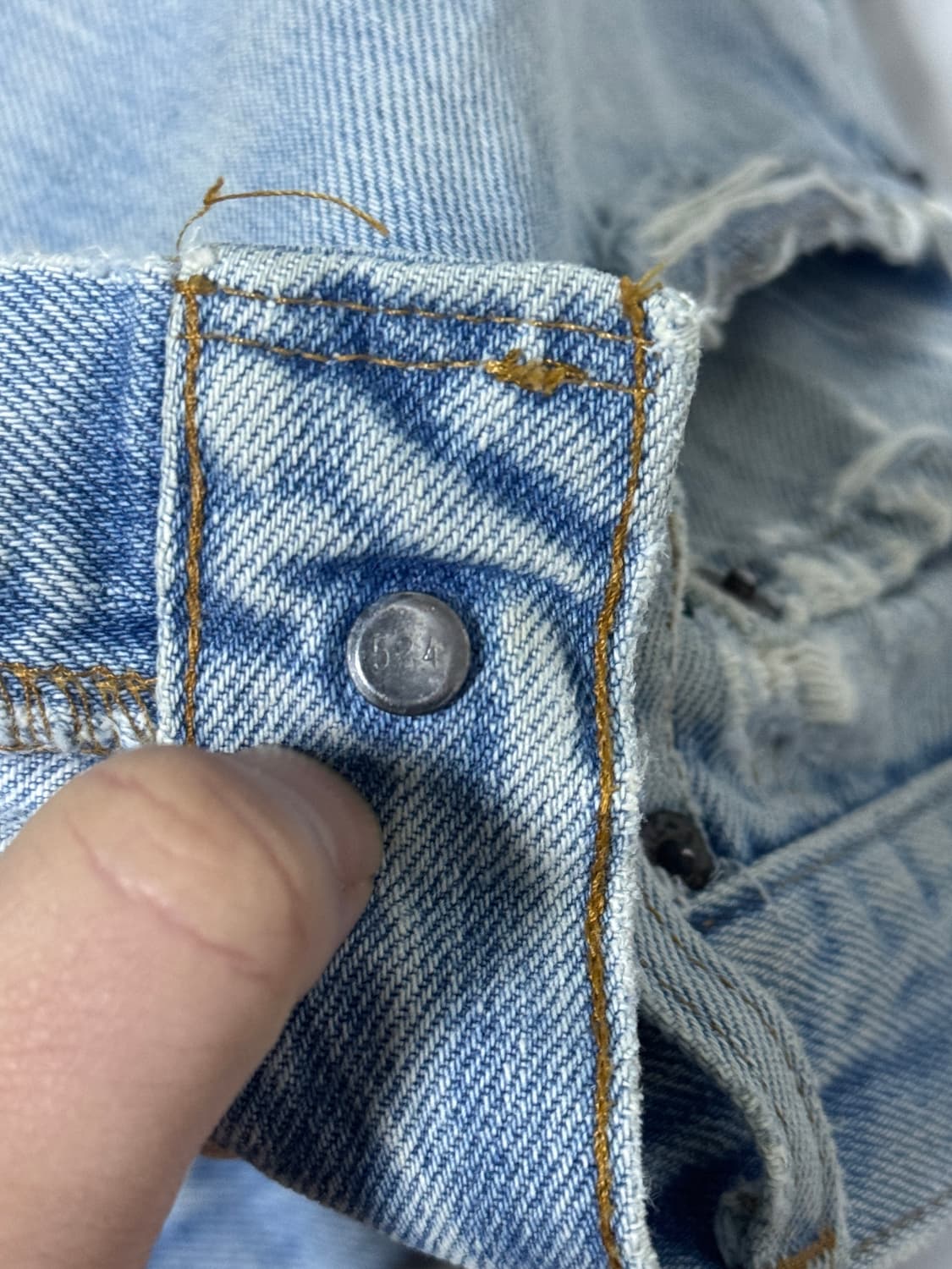 80s usa 리바이스 501 66 후기 셀비지 데님 쇼츠 상품이미지7