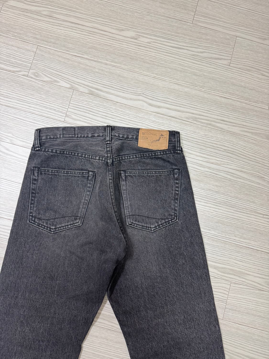 오어슬로우 바지 105W STONE DENIM - BLACK 1사이즈 상품이미지8