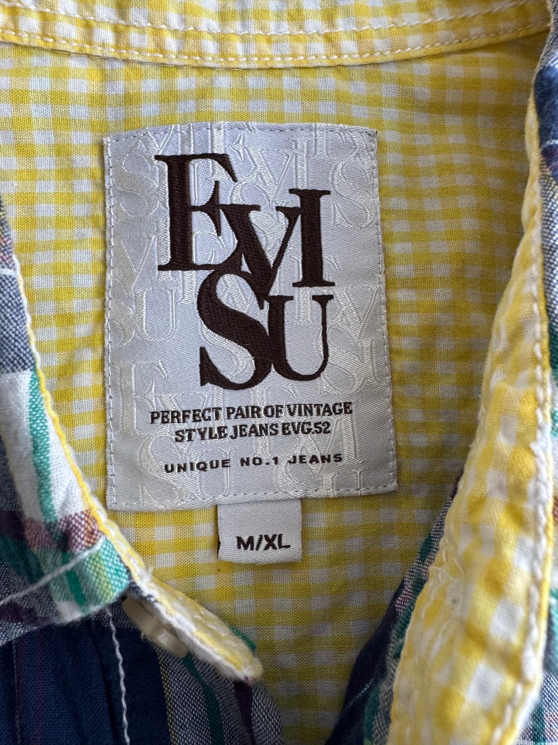 Evisu 에비수 로고 포켓 체크 셔츠  상품이미지3
