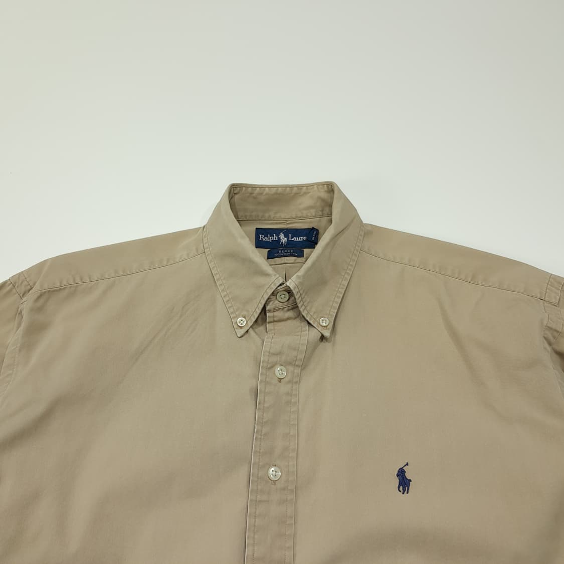 CL245 L 폴로 90s 블레이크 면 베이지 셔츠 남방 상품이미지2