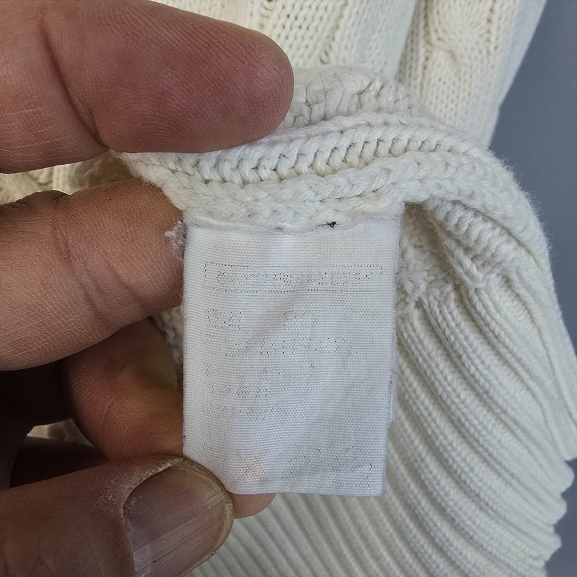 폴로 랄프로렌 케이블 카라 니트 아이보리 90 상품이미지7