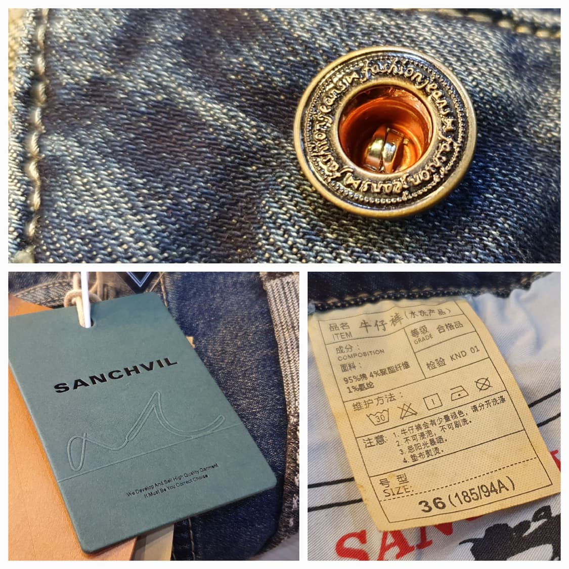 (새상품)36.Sanchvil 패치워크 청바지  상품이미지7