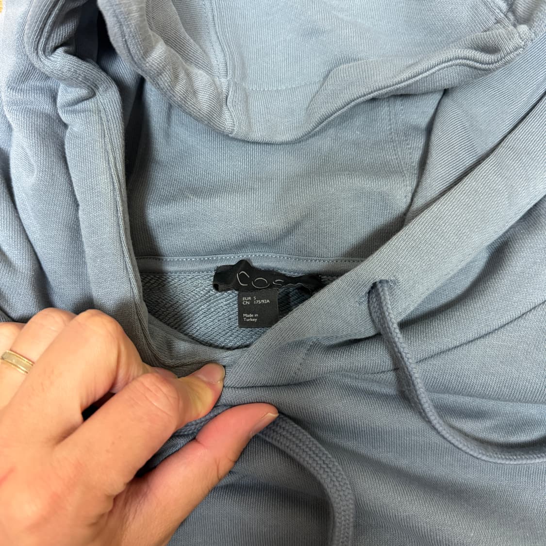COS 후드티 하늘색 S 상품이미지4
