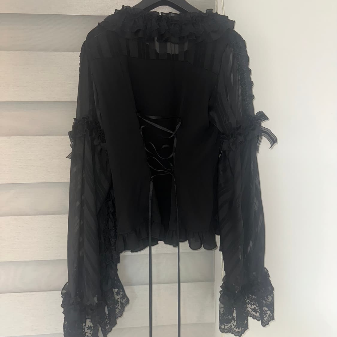 고스로리 로리타 고딕 빈티지 코르셋 블라우스 상품이미지2