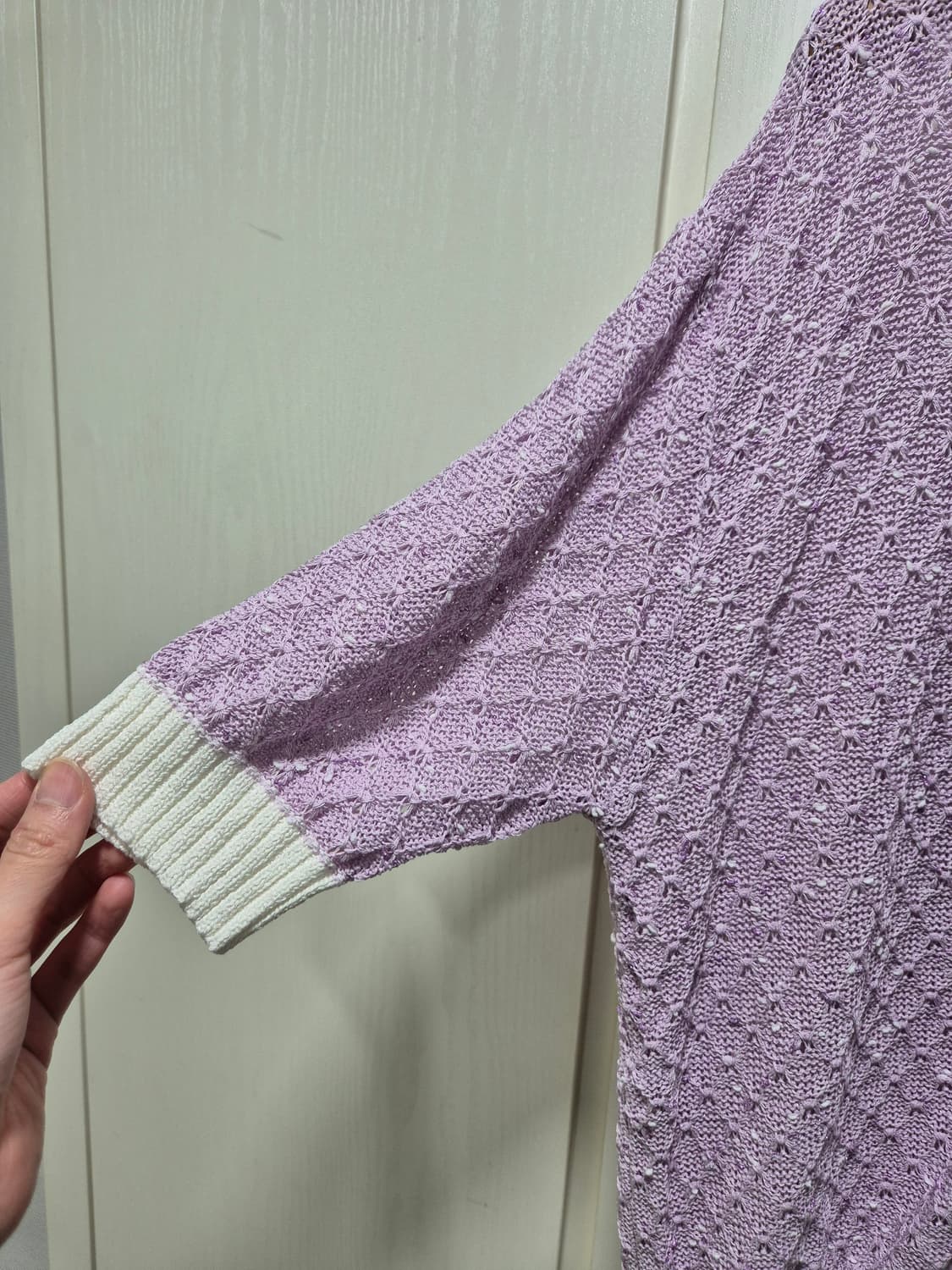 마리끌레르 퍼플 반팔 가디건 상품이미지3