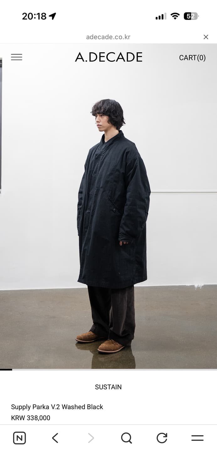 SUSTAIN Supply Parka V.2 Washed Black 상품이미지1
