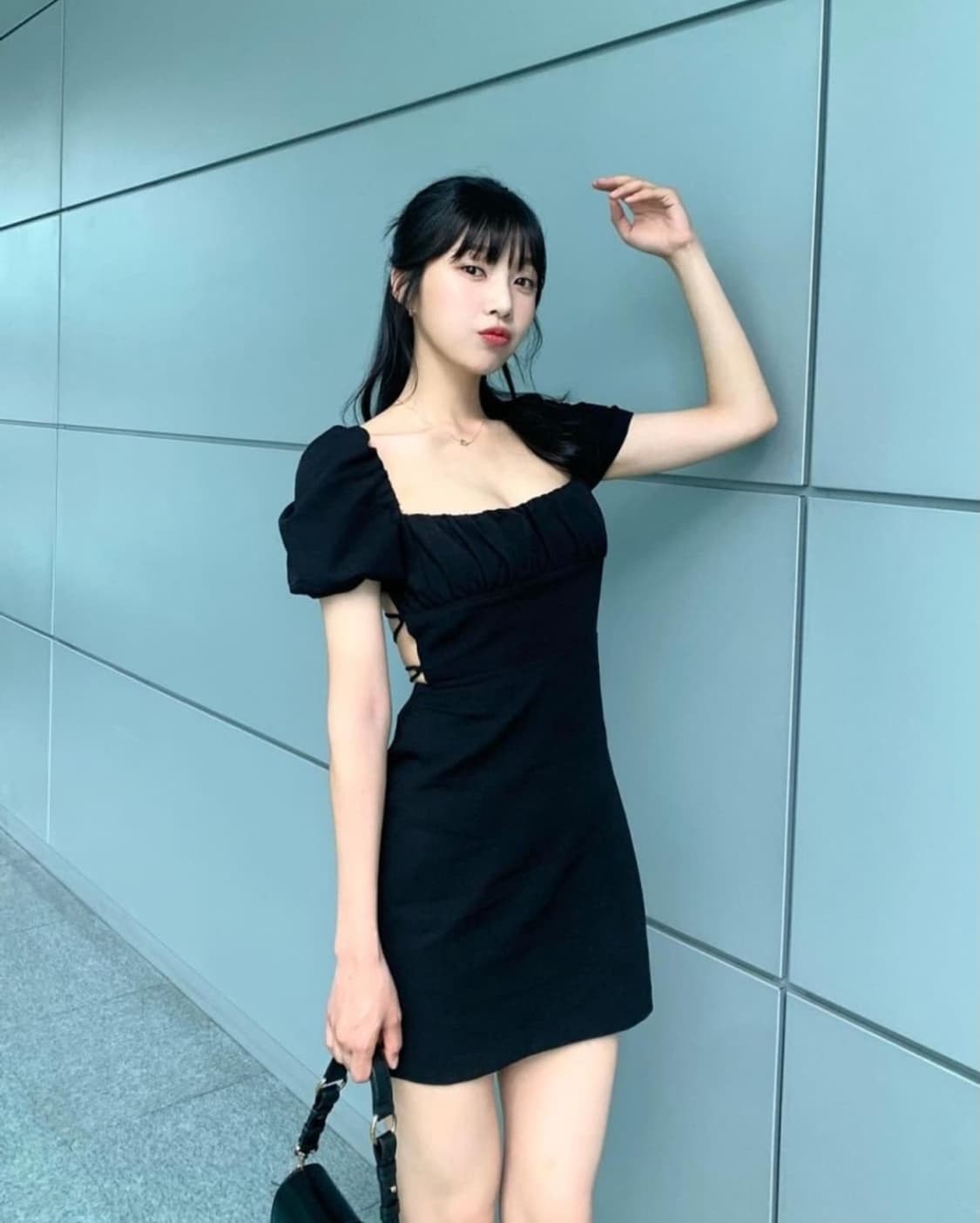 택O 새 상품 조이, 카리나 착용 자라 린넨 원피스 블랙 S 상품이미지1