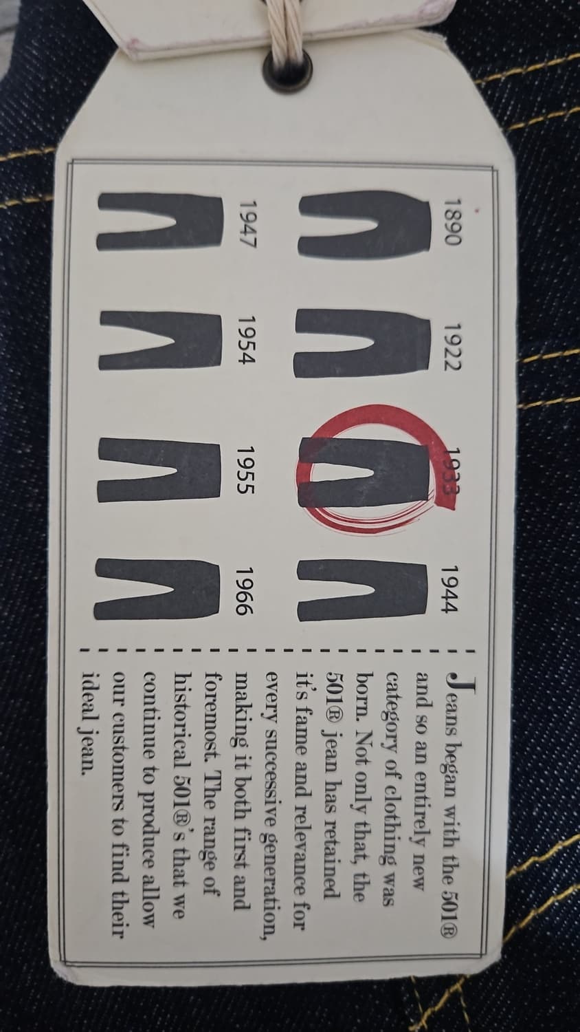 리바이스 LVC 1933 501 리지드 USA 콘밀 30X34 상품이미지4