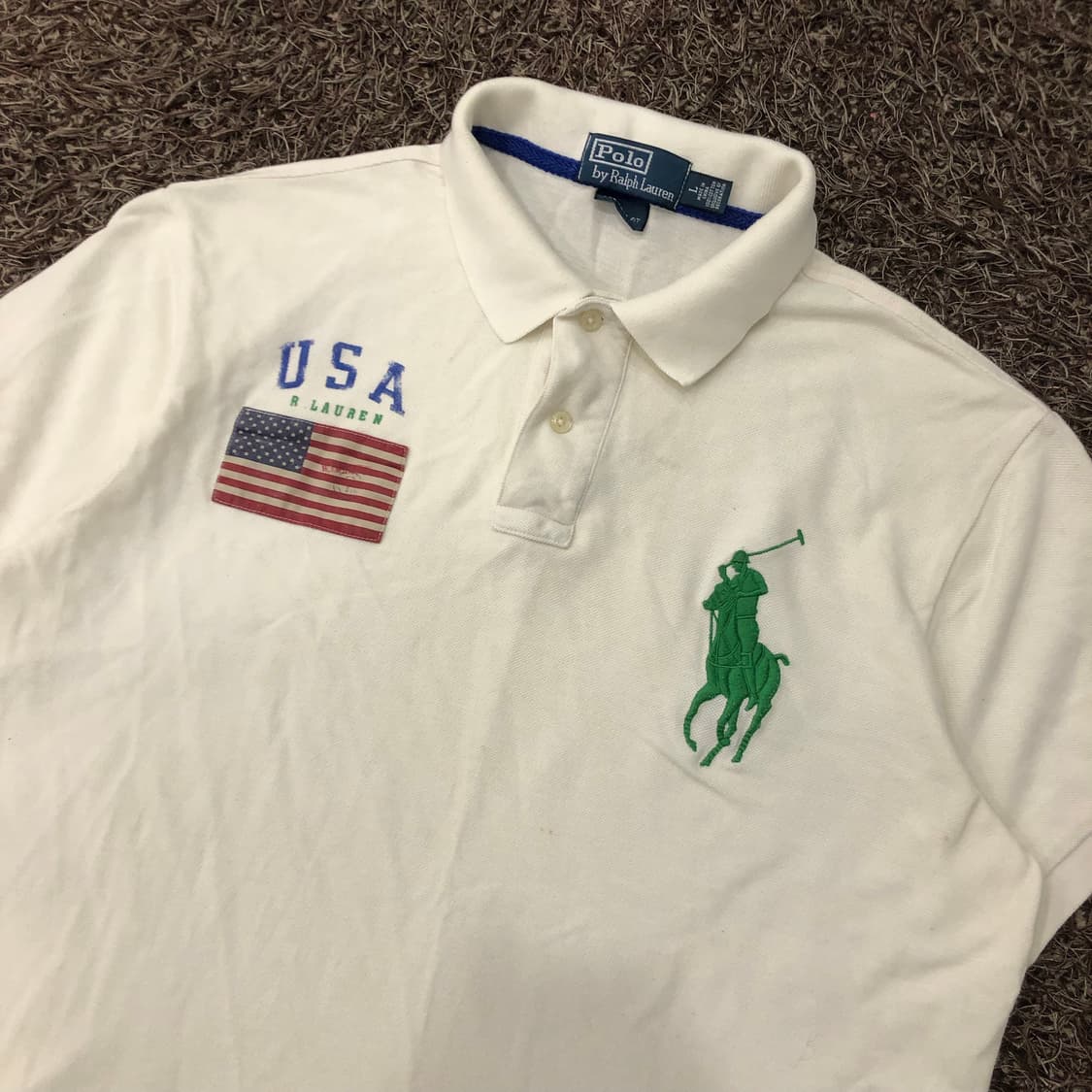 L 폴로 랄프로렌 빅포니 USA 성조기 치프키프 PK 반팔 카라 티셔츠 상품이미지2