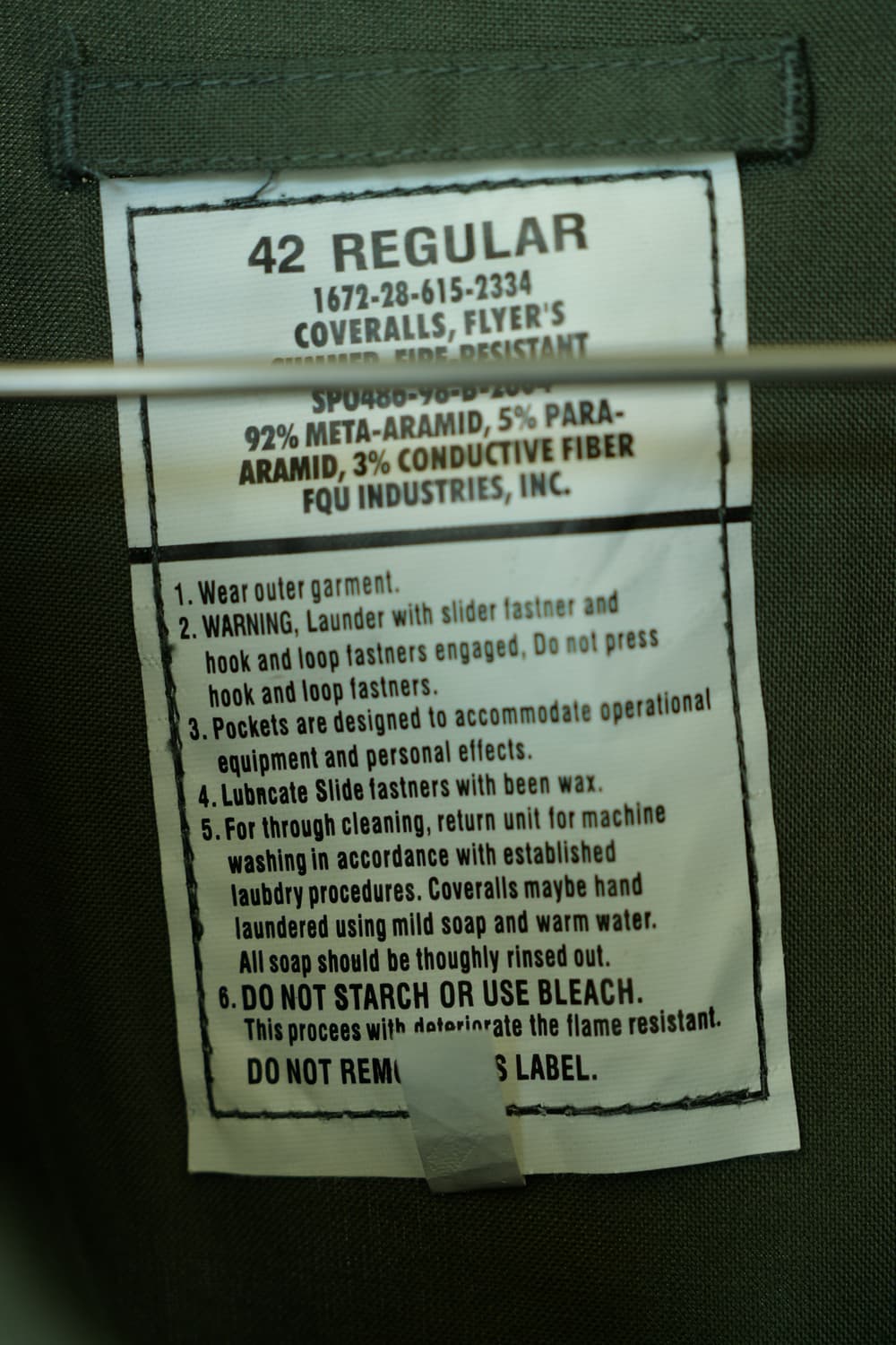 미군 점프수트 42R 카키 상품이미지6