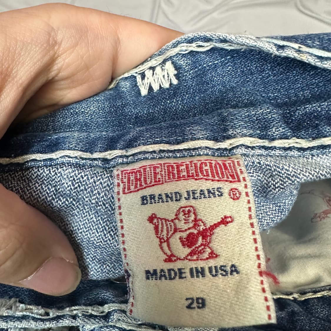 트루릴리전 화이트 스티치 조이슈퍼티 워싱데님진 29 상품이미지5