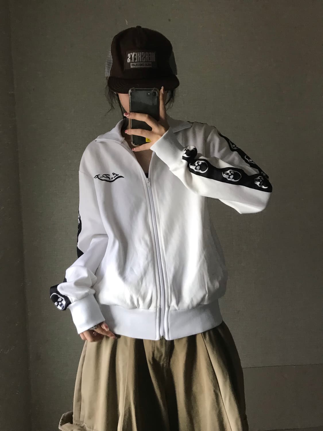 일본빈티지 스컬 트랙 져지 상품이미지2