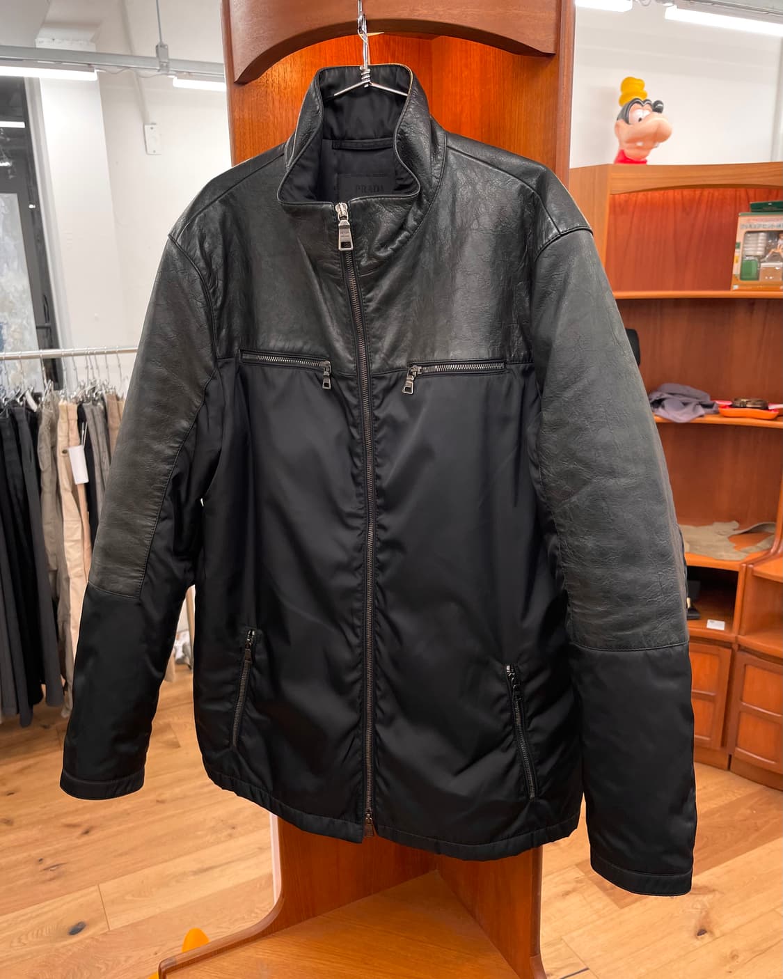 [48] 프라다 레더 나일론 자켓 상품이미지5