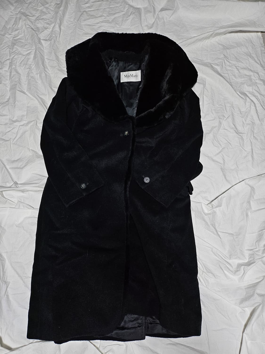 막스마라 퍼 카라 울 벨티드 코트 66-77 상품이미지1