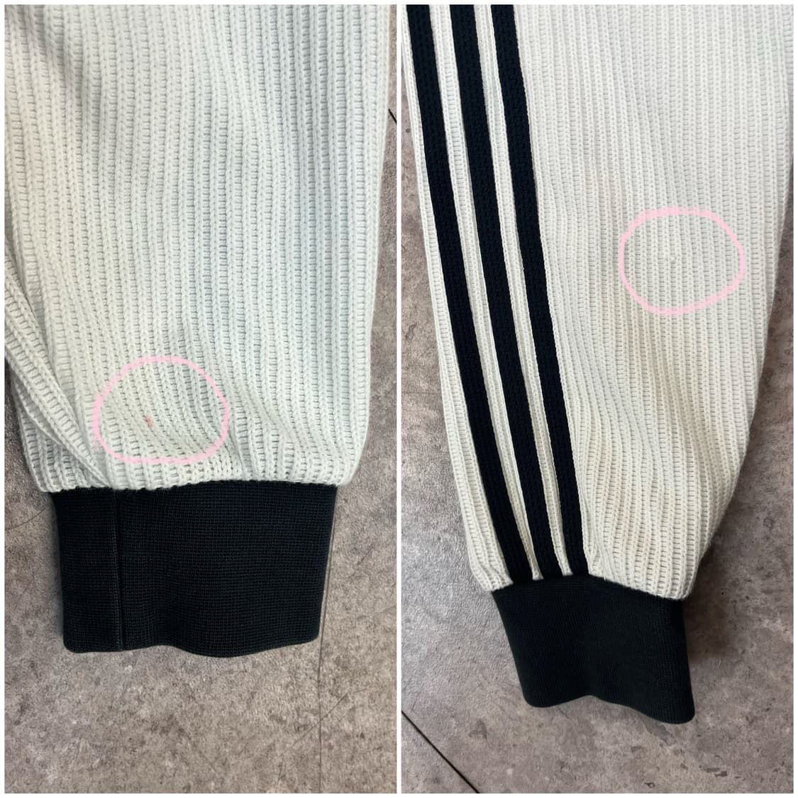 아디다스 니트 트랙탑 져지 화이트 S #csz3693 상품이미지10