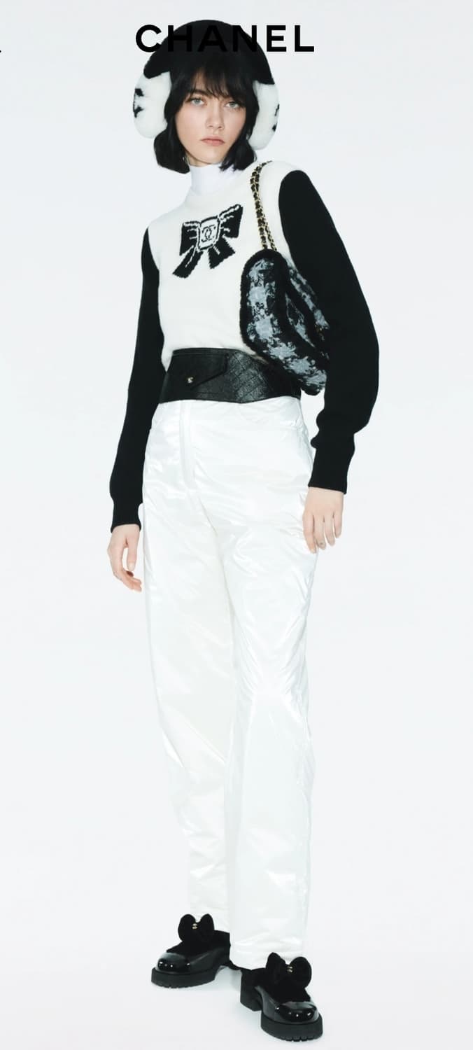 샤넬 25/26 코코네쥬 울.캐시미어 에크루 블랙 34 상품이미지8