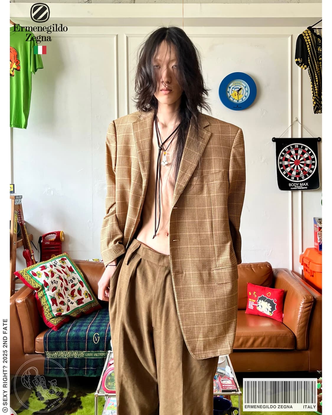 Ermenegildo Zegna Check Wool Old Blazer  상품이미지1