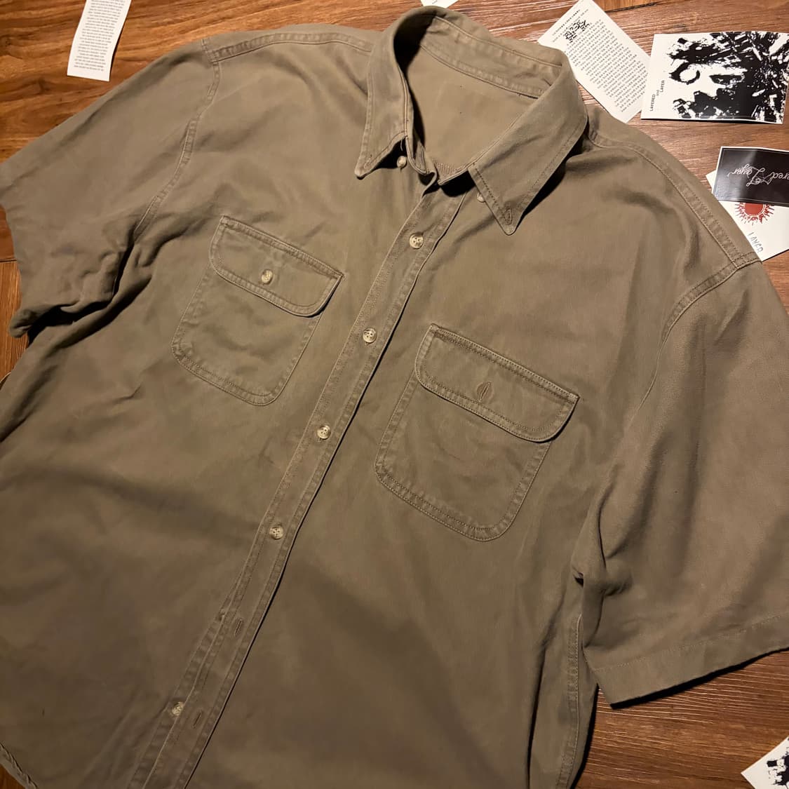 Vintage moleskin half beige shirt xl 상품이미지3