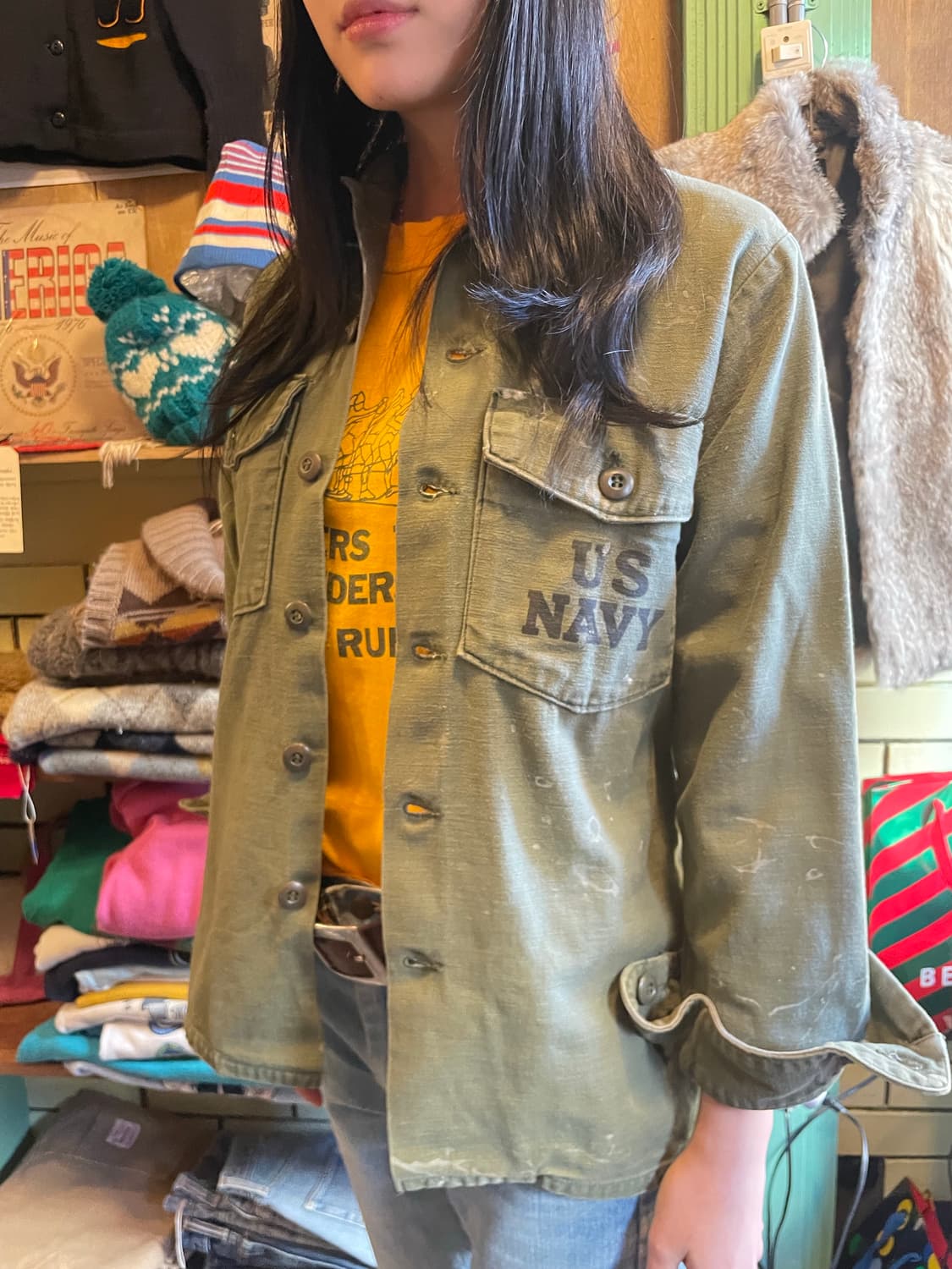 70s US NAVY OG-107 Utility Shirt 상품이미지3