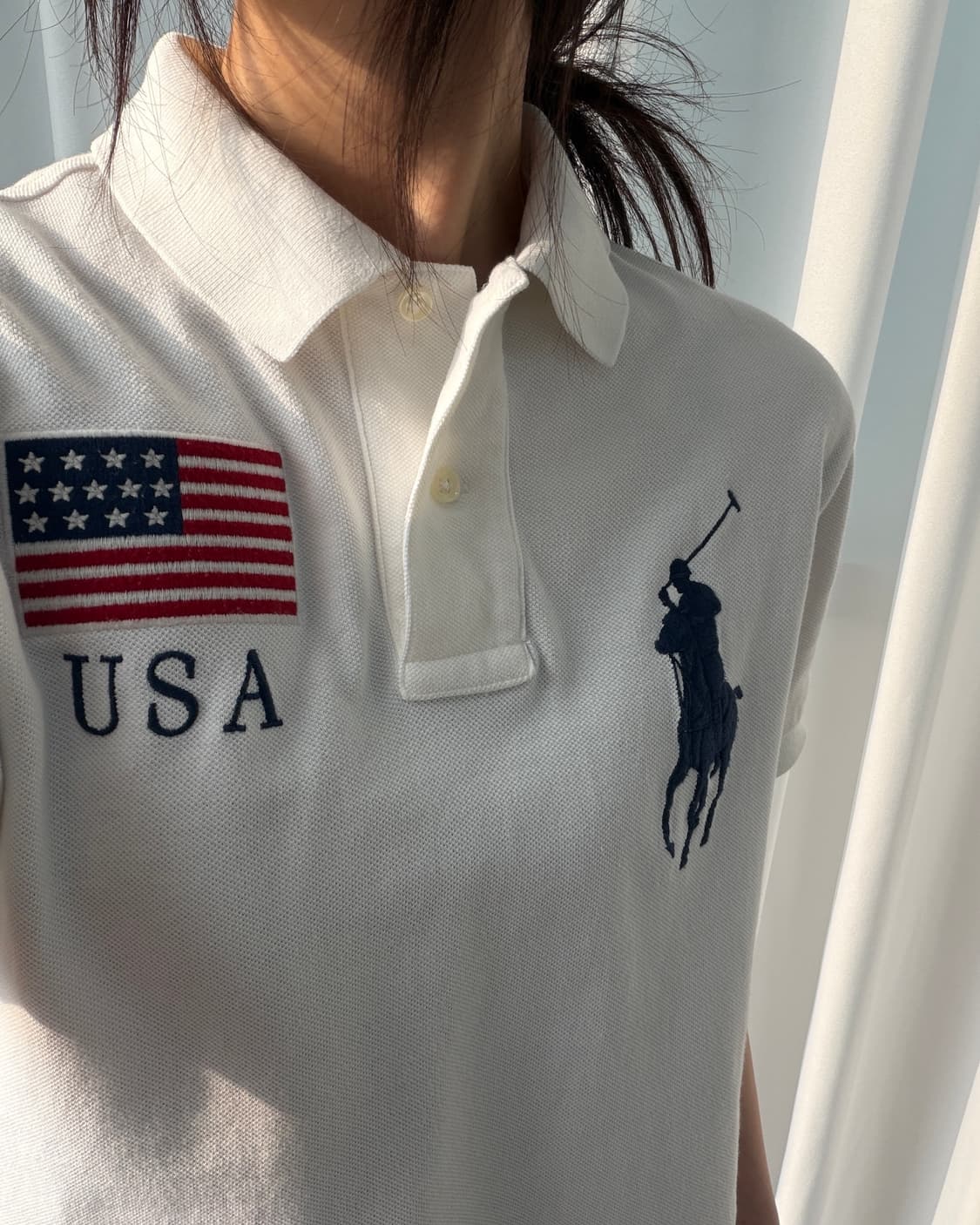 [S]폴로 랄프로렌 빅포니 치프키프 USA 성조기 카라 티셔츠 상품이미지6