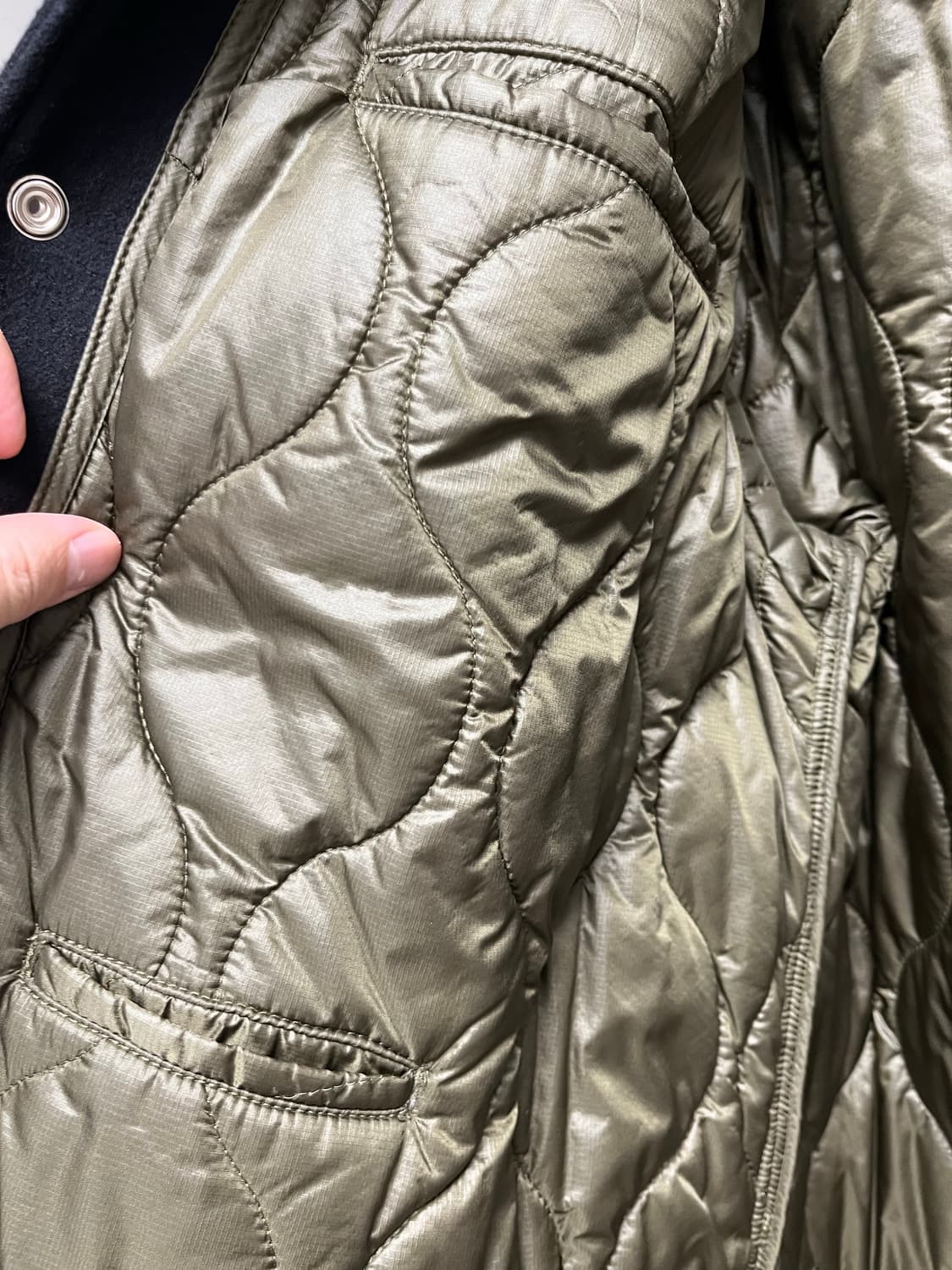 [38]캡틴선샤인 울 퀼팅 레이어드 코치자켓 블랙 상품이미지6