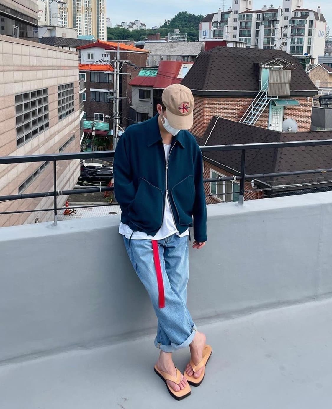 이얼즈어고 디스탕스 트위드 블루종 M 상품이미지3