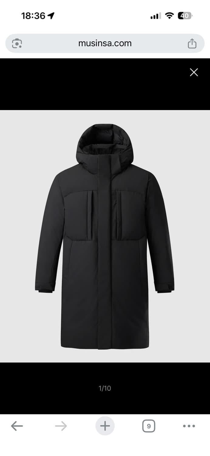 코오롱 남성 롱 헤비 다운 패딩 상품이미지1