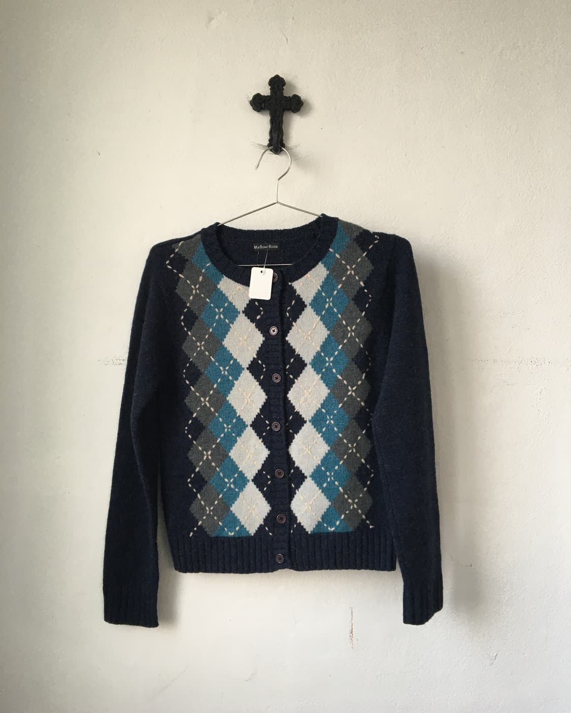 Argyle pattern knit cardigan 상품이미지2