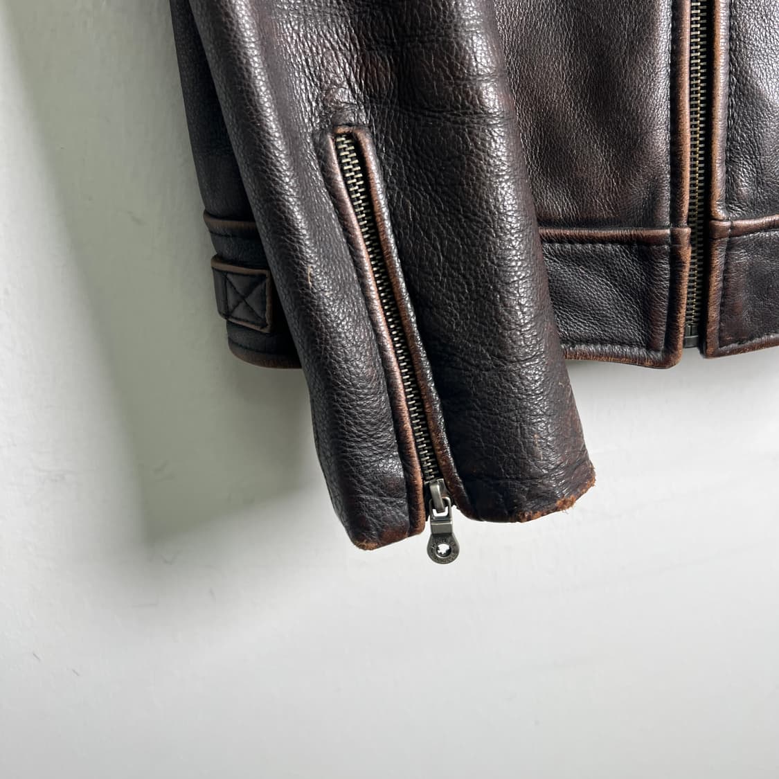 할리데이비슨 브라운 라이더 가죽 자켓 L 상품이미지8