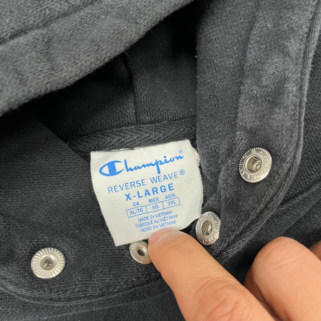 챔피온 리버스위브 스냅 후디 (XL) 상품이미지7