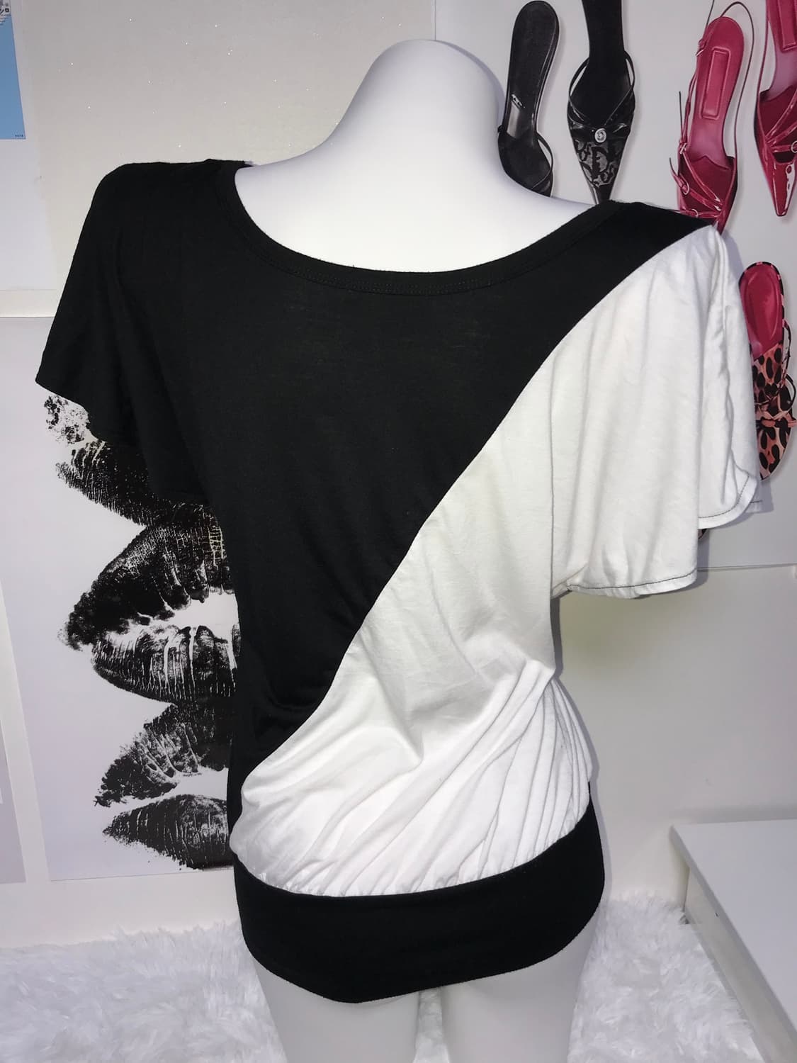 black&white printing t-shirt 상품이미지2