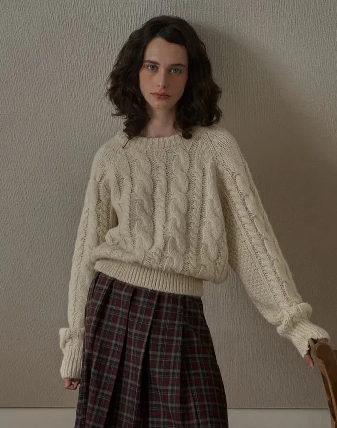 위드아웃썸머 로빈 케이블니트 상품이미지1