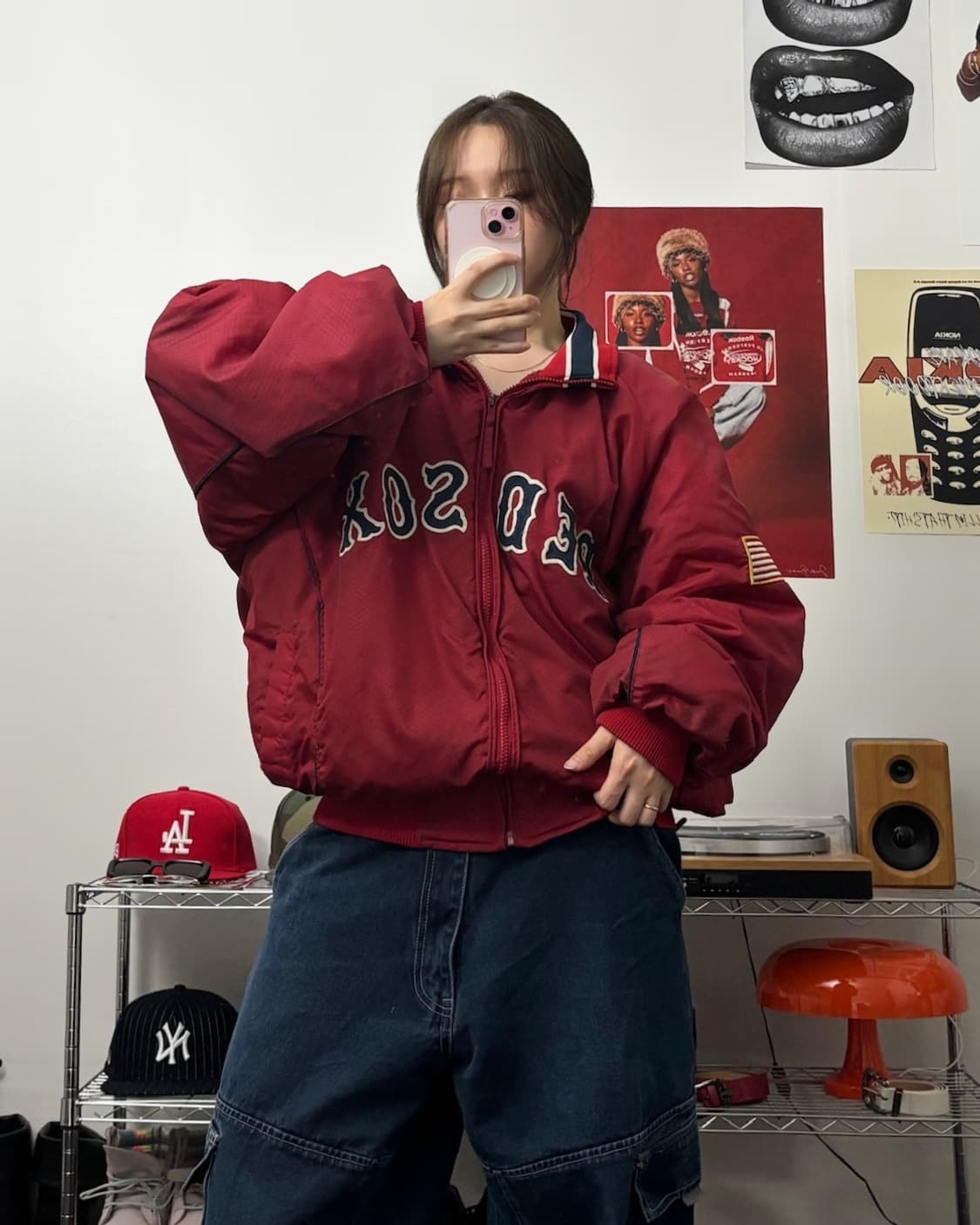 마제스틱 00s 보스턴 레드삭스 베이스볼 점퍼 상품이미지2