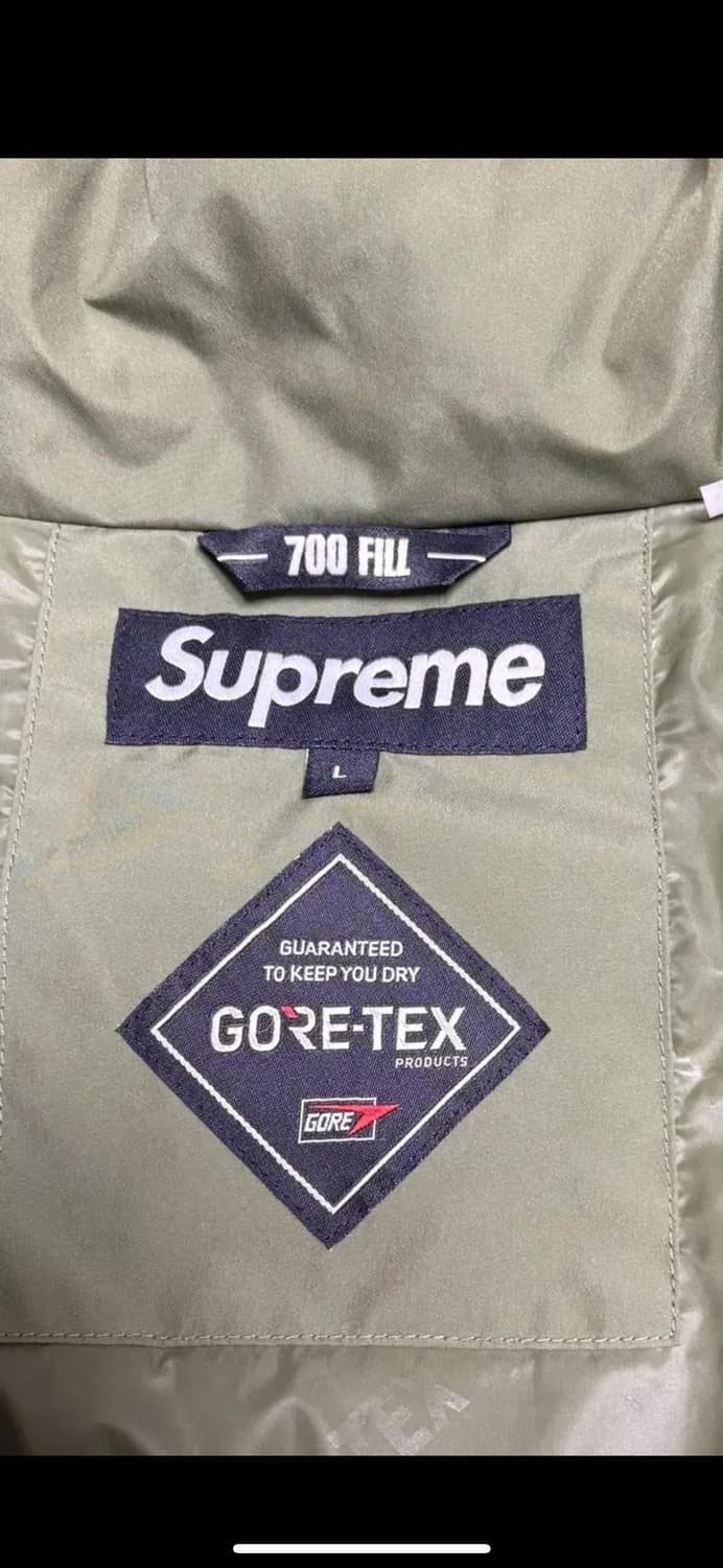 슈프림  패딩 고어텍스 필다운700 올리브 L사이즈 상품이미지4