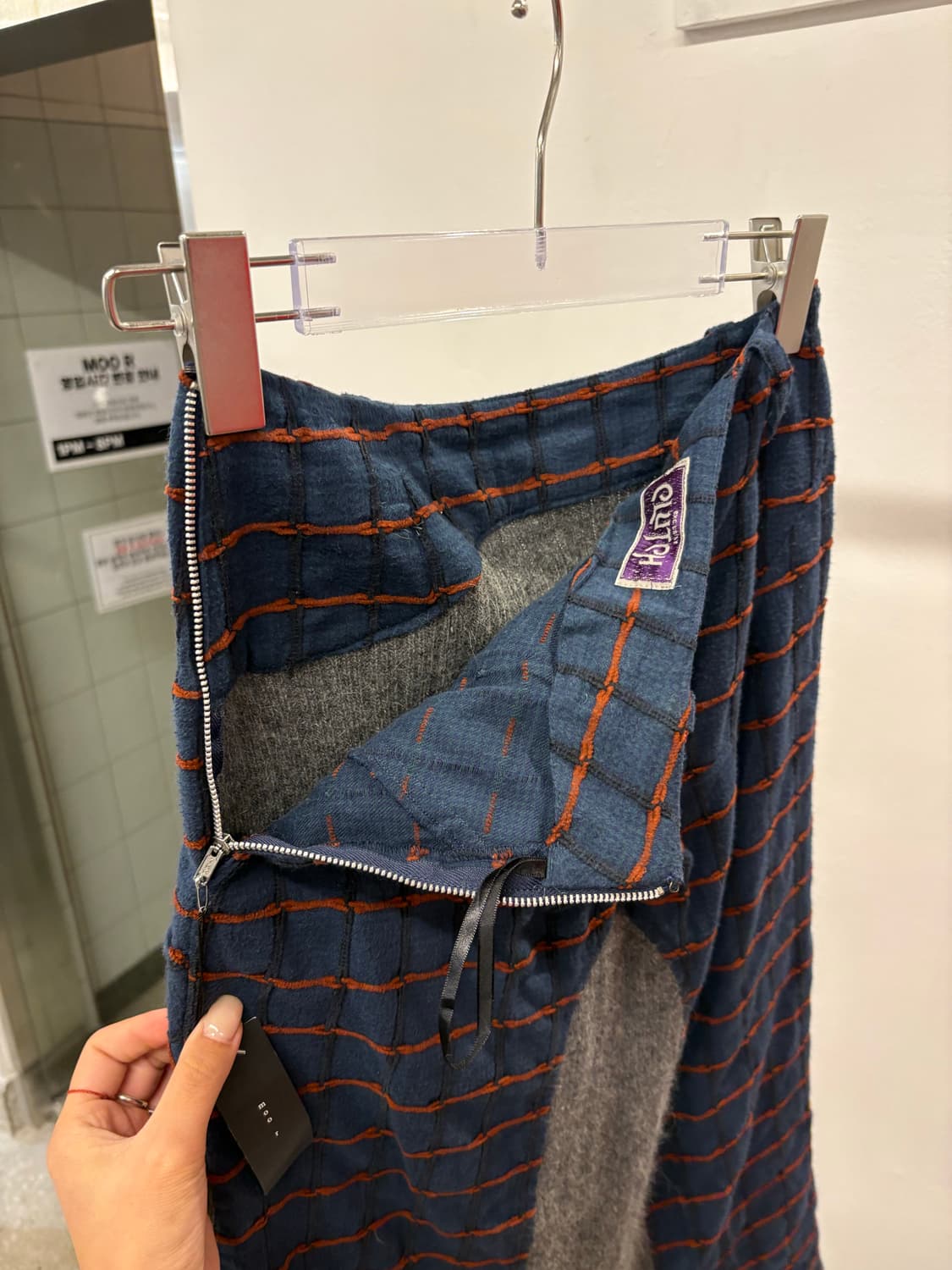 Clutch check knit skirt 상품이미지5