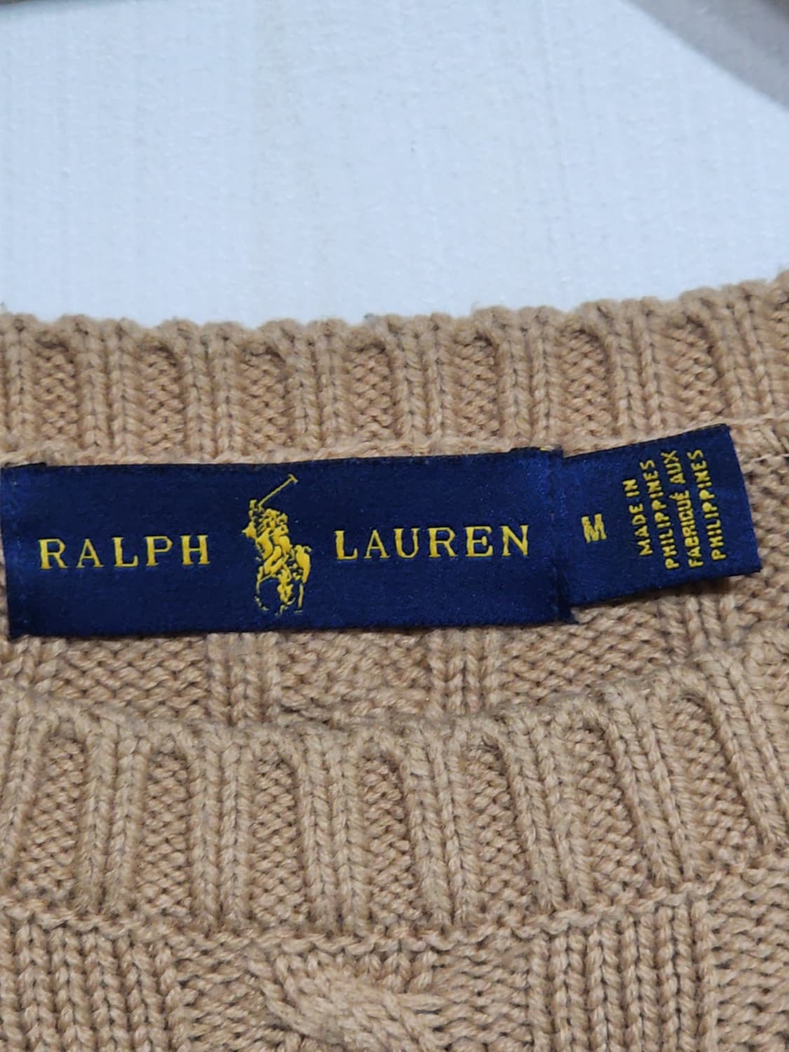(L) 랄프로렌 폴로 꽈배기 니트 진베이지 케이블 스웨터  상품이미지3