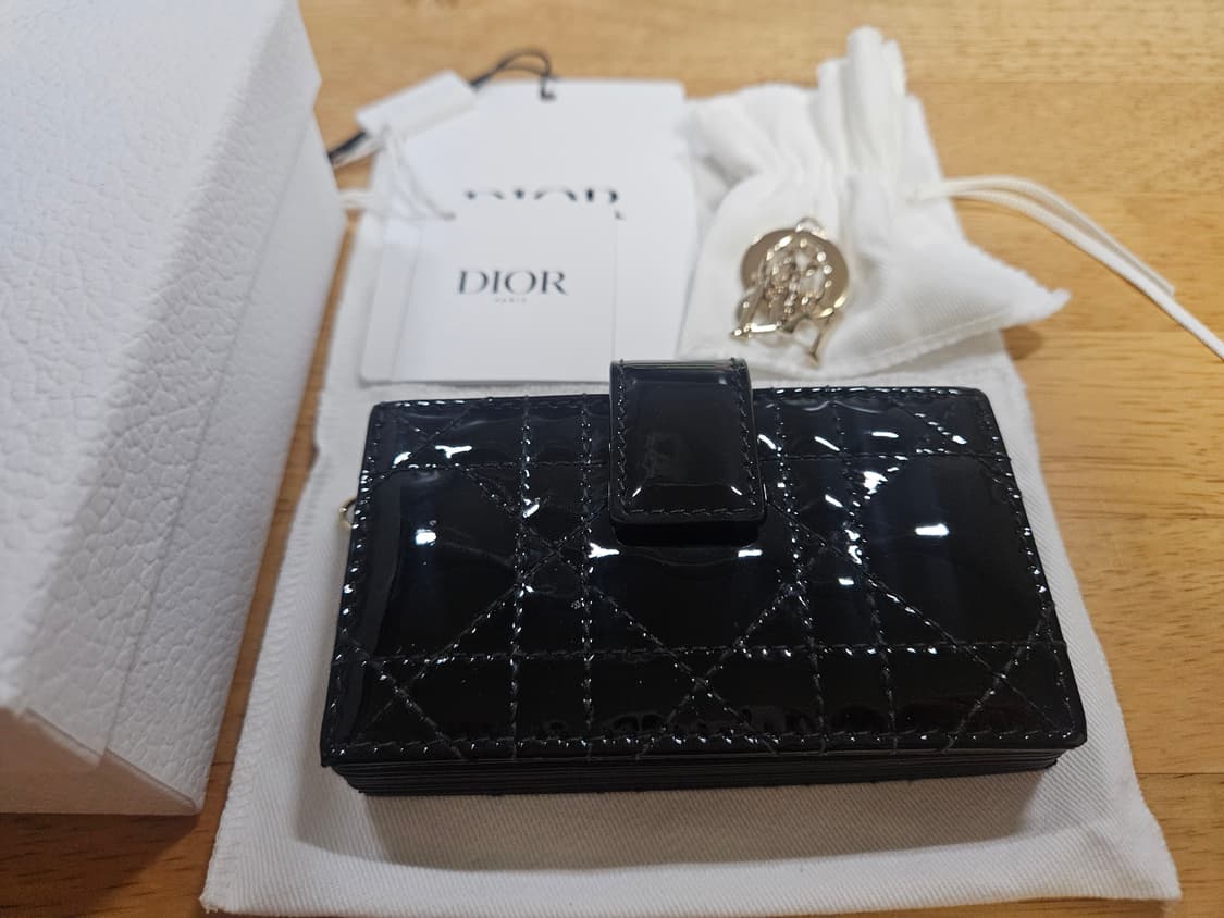 디올 아코디언 카드지갑(블랙) 상품이미지2