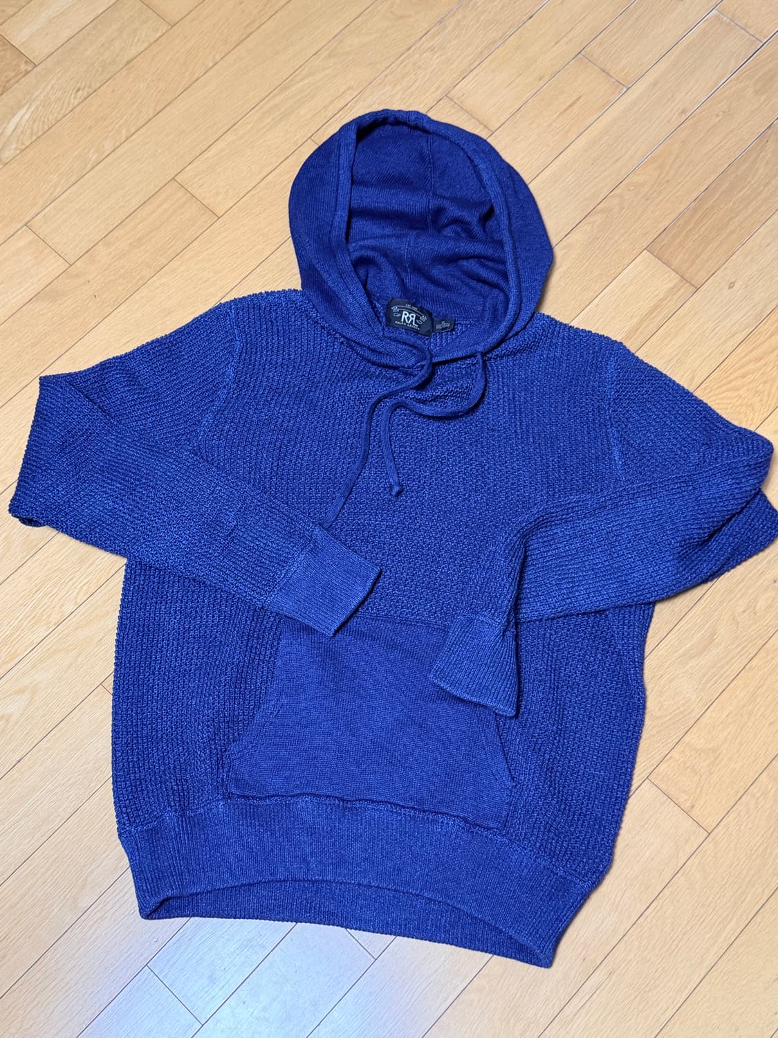 RRL 와플 니트 후드티 인디고 상품이미지1