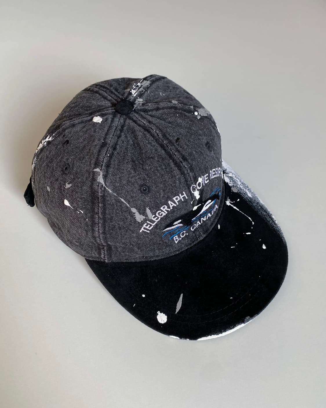 페인팅 투톤 빈티지 볼캡 모자 B 상품이미지2