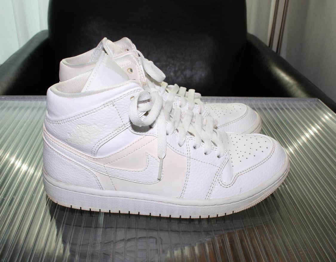 나이키 조던1 미드 트리플화이트 260 상품이미지4