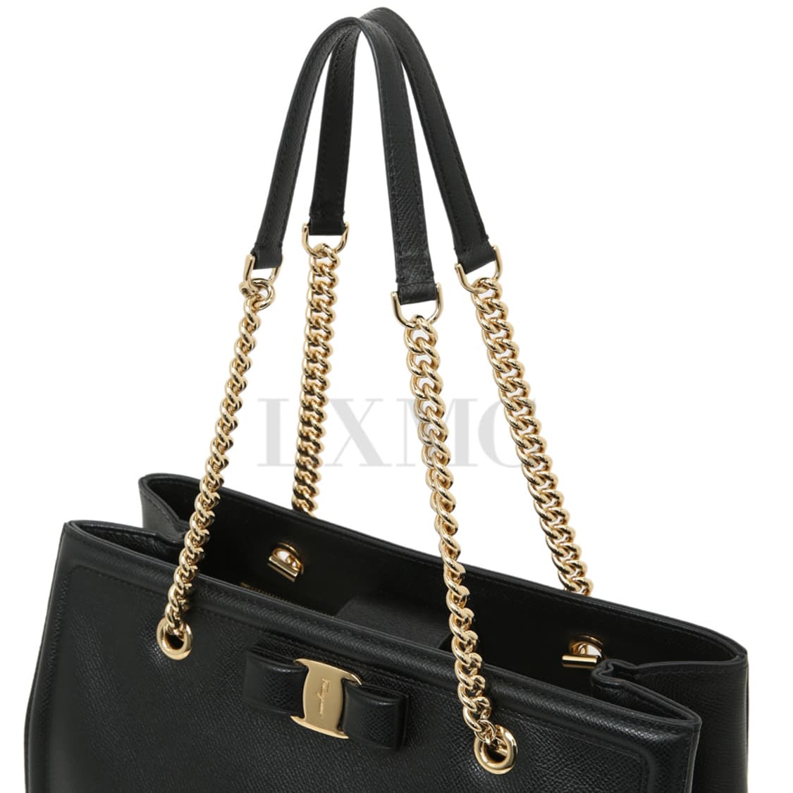 페라가모 멜리케 바라 체인 숄더백 블랙 리본 샤핑백 21G508 상품이미지6