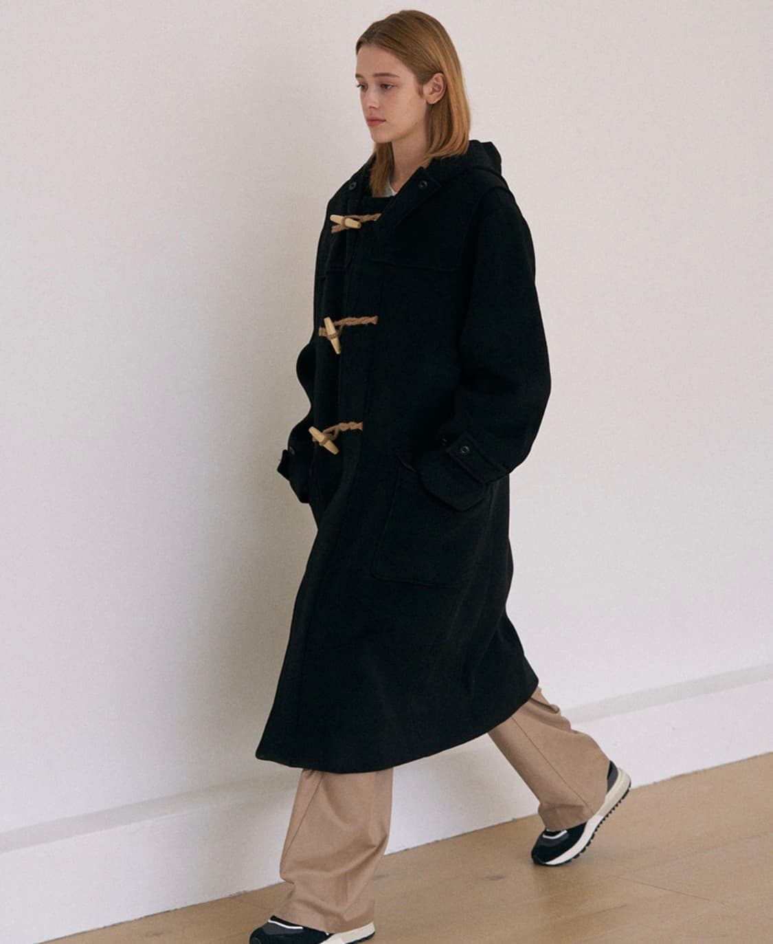 밀로 아카이브 오버핏 플레인 더플코트 m 상품이미지6