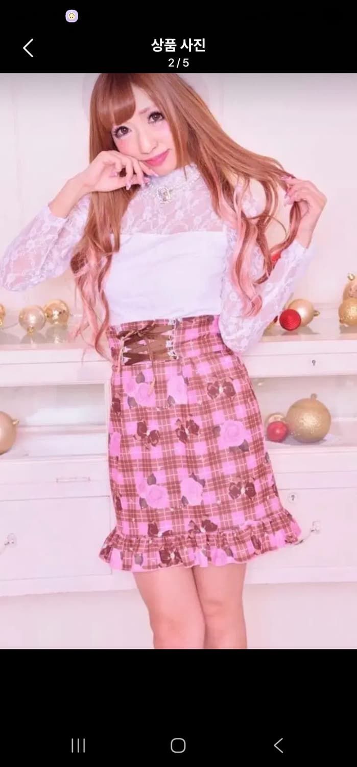 마즈 핑크로즈 초코 스커트 상품이미지1