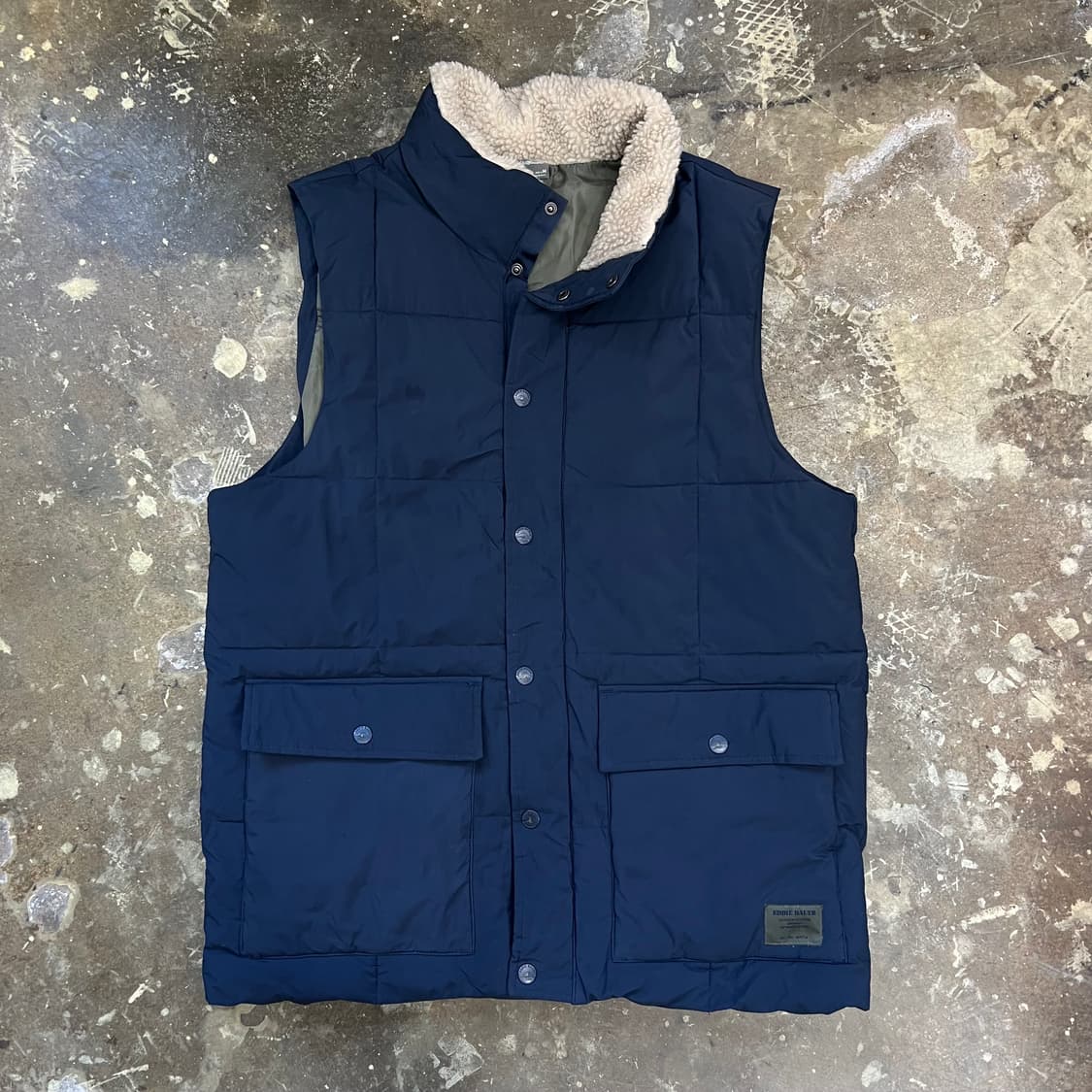 M) 에디바우어 네이비 퀼팅 패딩 조끼 상품이미지1