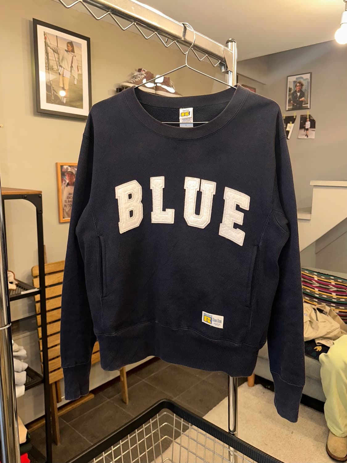Russell X Blue Blue logo reverse sweat 상품이미지6