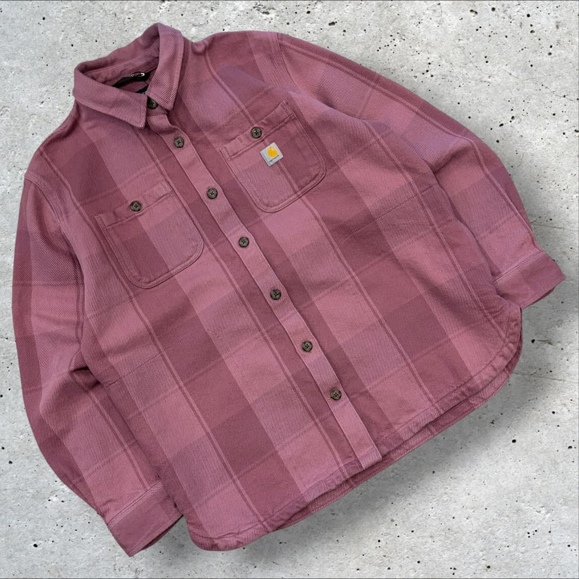 [M] 24s 칼하트 코튼 핑크 체크 셔츠 D394 상품이미지1