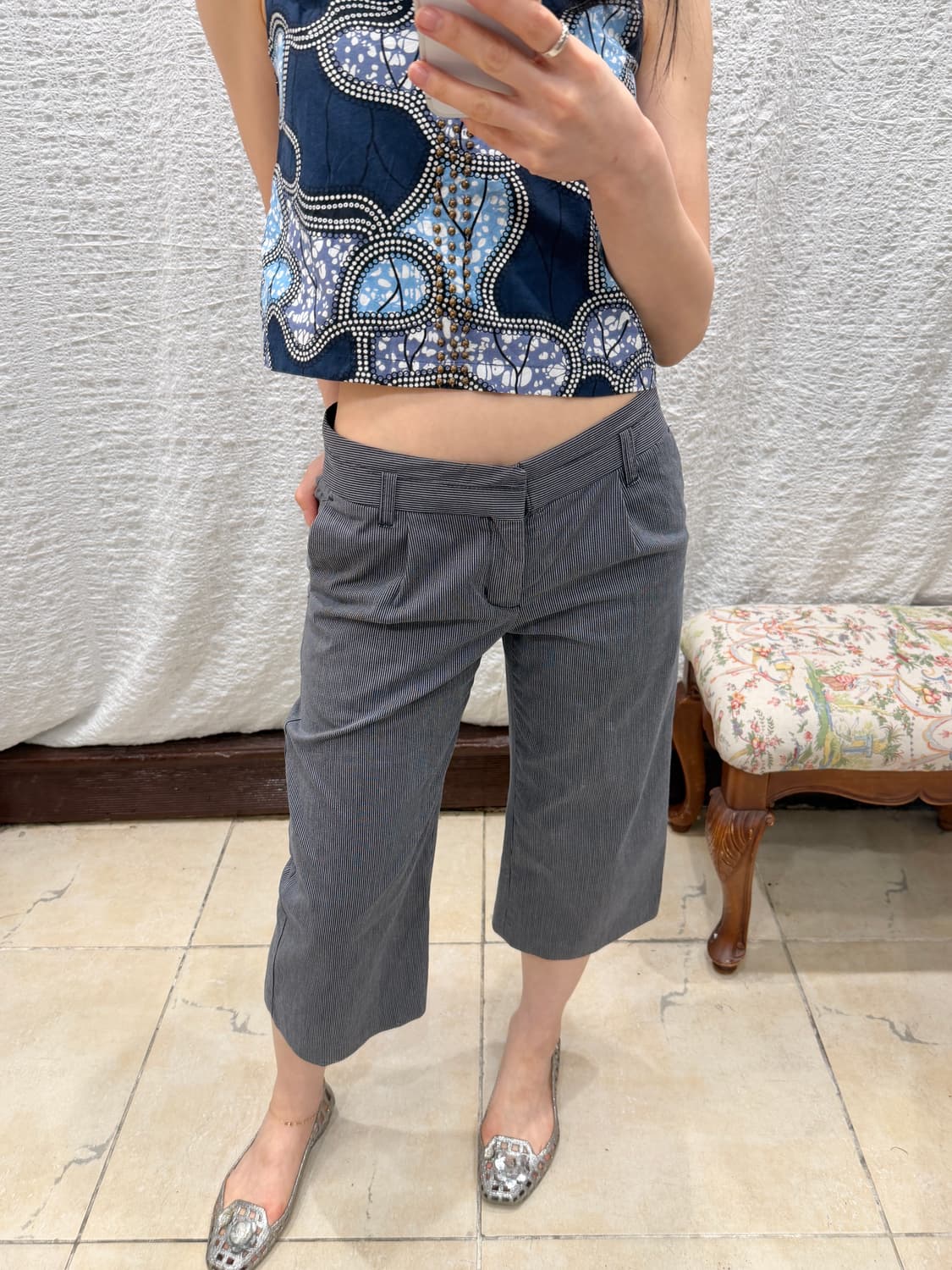 city stripe capri pants 상품이미지3