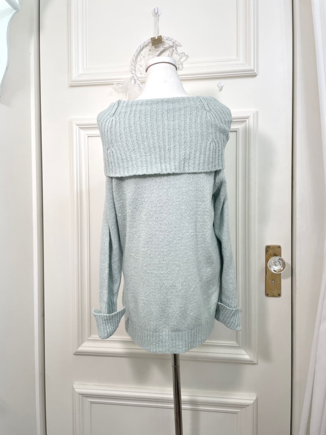 GROVE mint silver glitter off shoulder s 상품이미지3