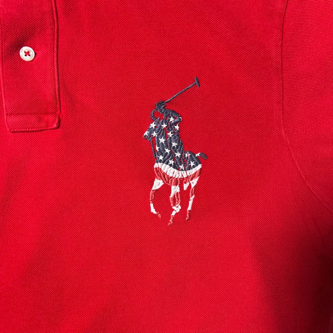 [L] 폴로 랄프로렌 성조기 빅포니 카라 반팔 상품이미지2