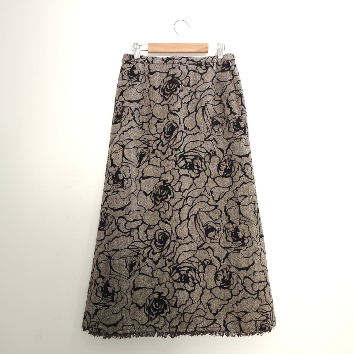 울 플라워 자카드 롱스커트 상품이미지8
